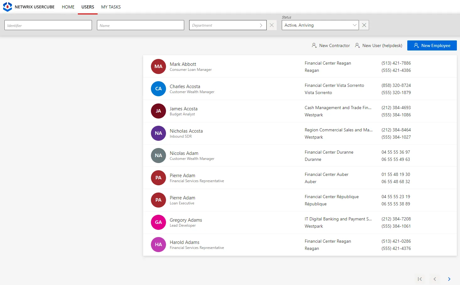 Identity Repository Result