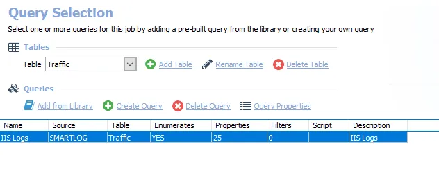 Queries for the EX_IISLogs Job