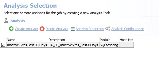 Analysis Tasks for the SP_InactiveSites Job