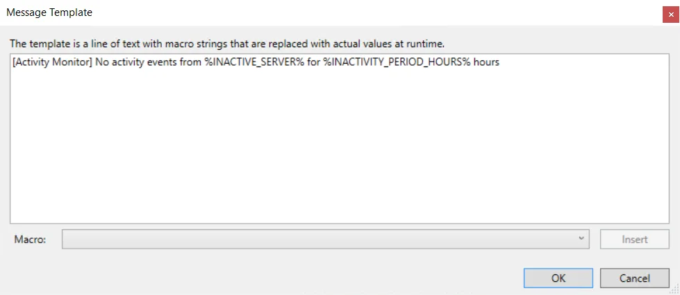 Email Alerts - Message Subject popup window