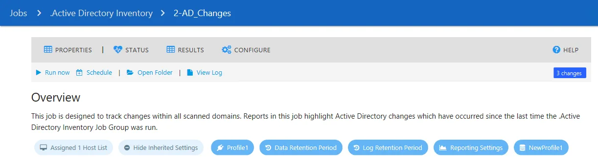 Job Inherited settings