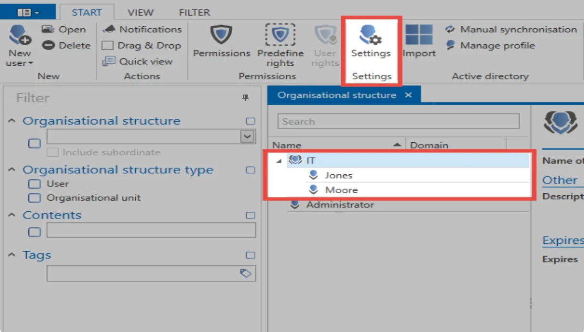 inherit permissions