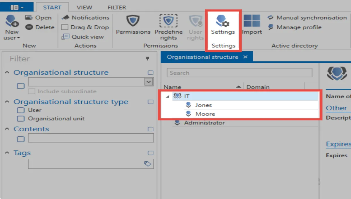 inherit permissions