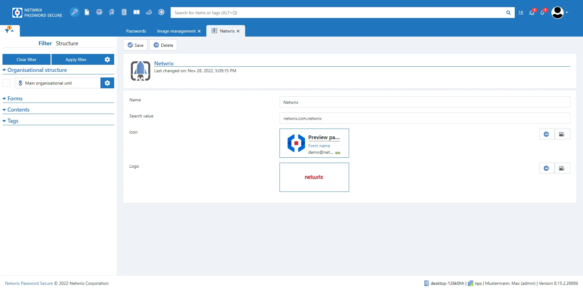 manage image