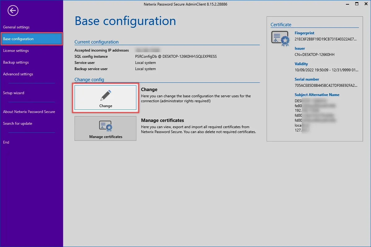 base configuration