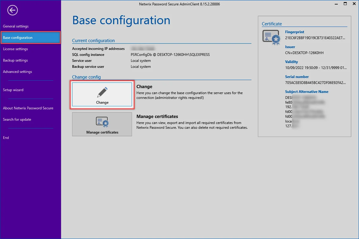 base configuration