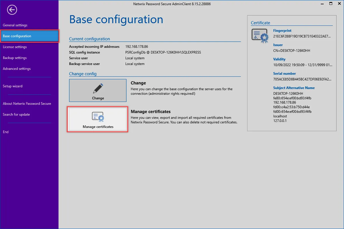 base configuration