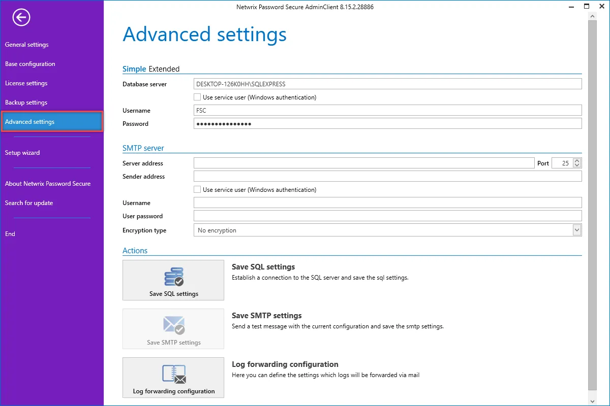 advanced settings