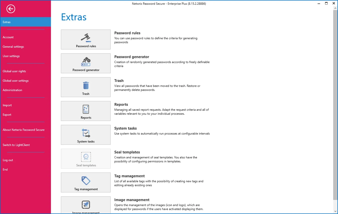 Main menu