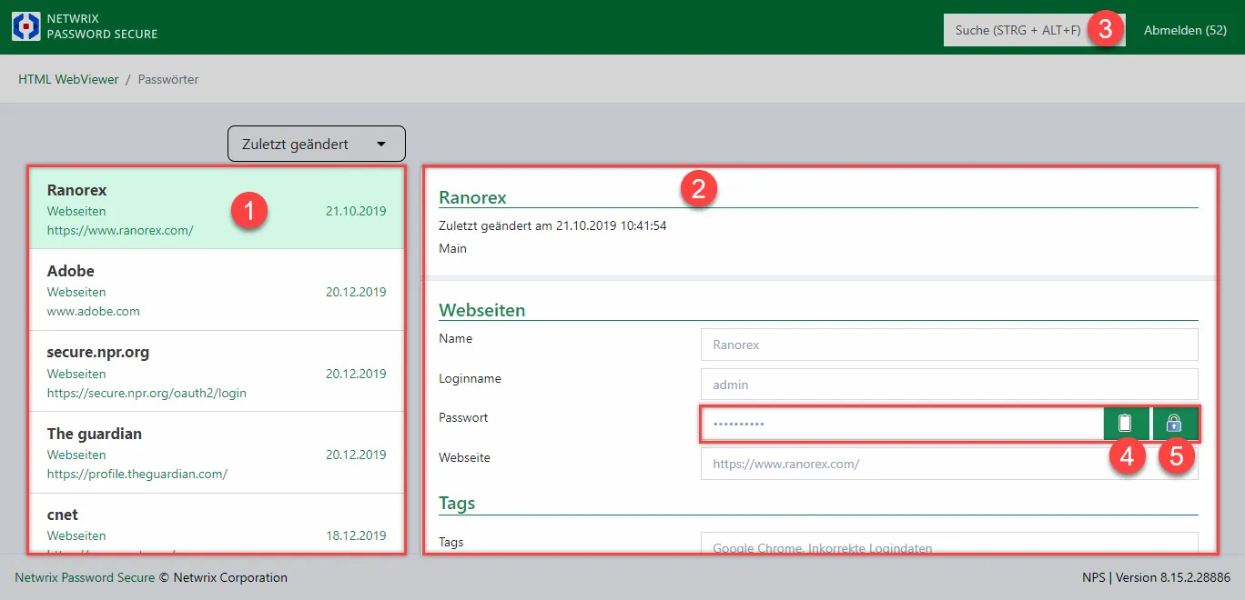 Entry in HTML WebViewer