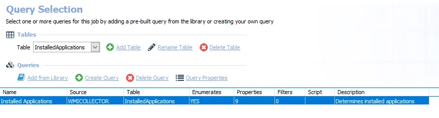 Queries for the SG_InstalledApplications Job