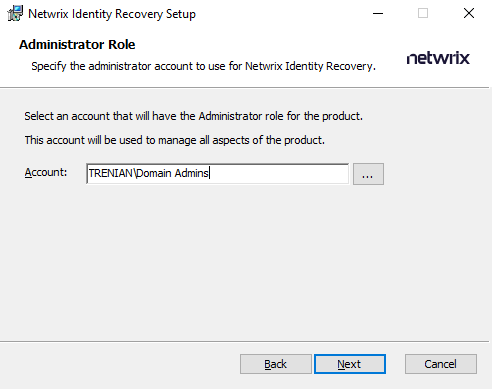 Installation Admin Role Page