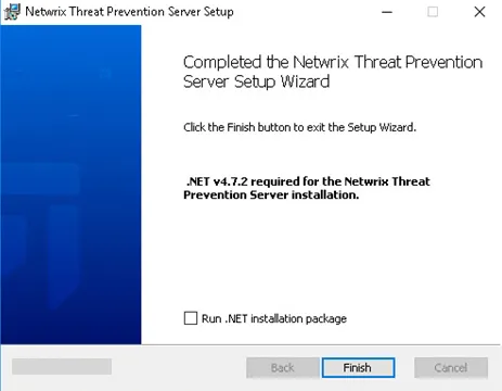 Option to install .Net Framework on Complete page
