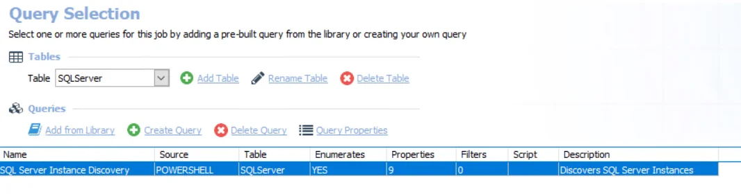 Query Selection