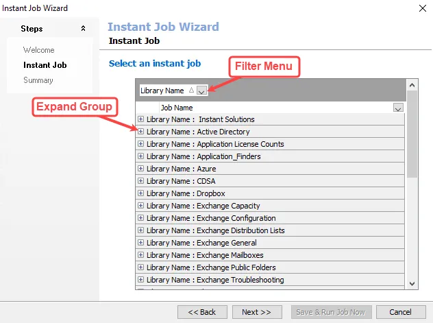 Instant Job page