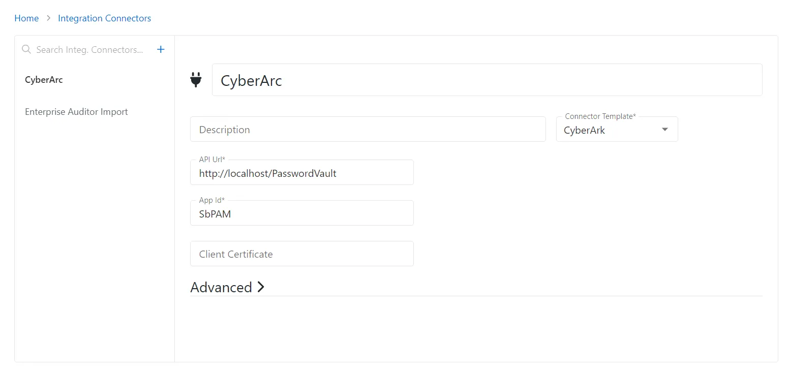 Integration Connectors Page
