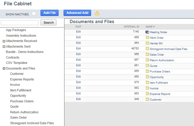 Finding the Internal ID of the Archive Folder