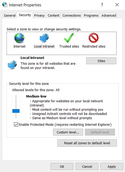 ConfigureLocalIntranetSettingsforSSO - 1