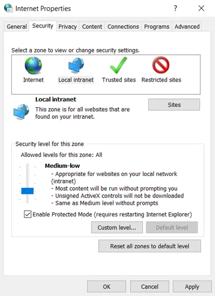 ConfigureLocalIntranetSettingsforSSO - 1