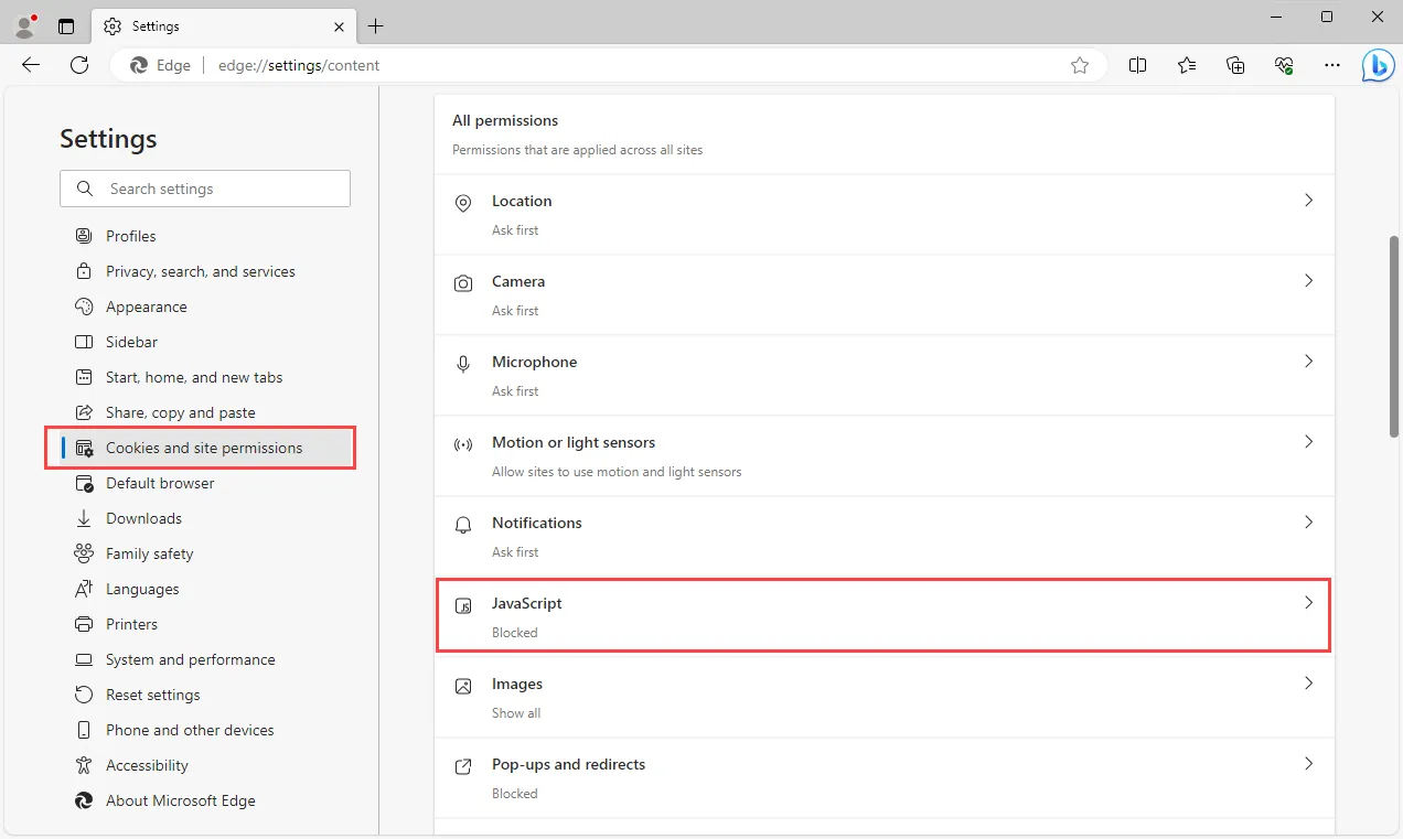 javascriptsitepermissions