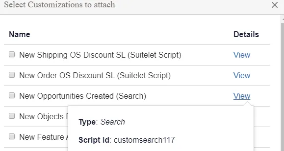 Add a Customization by Name