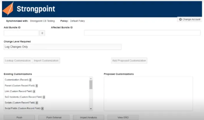 The customizations appear in the Existing Customizations list.