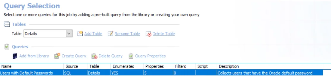 Query Selection