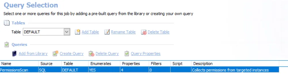 Query Selection