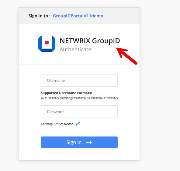 Sign-in Page Screenshot