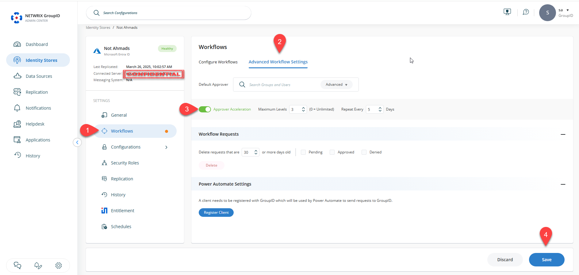 Advanced Workflow Settings in Netwrix Directory Manager 11