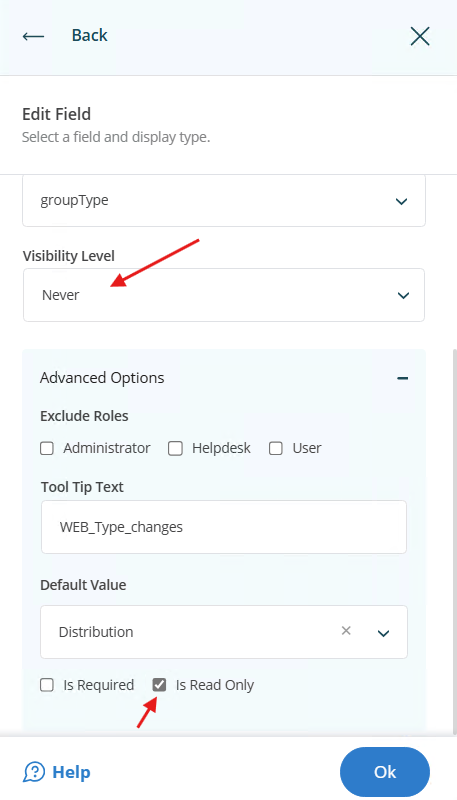 Set Group Type as Distribution and restrict editing