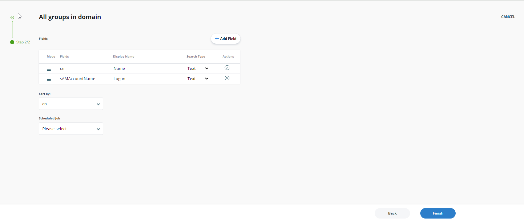 Filter Criteria section in Create Report wizard