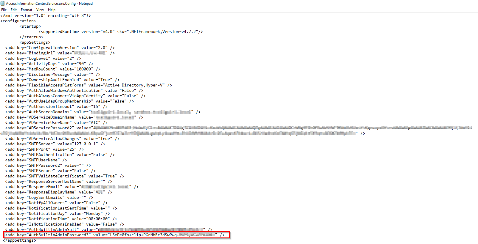 Remove hash for AuthBuiltinAdminPassword3