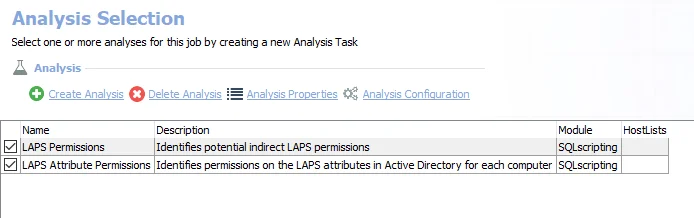 Analysis Tasks for the AD_LAPSPermissions Job