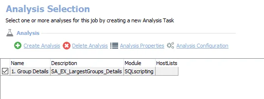 Analysis Task for the AD_LargestGroups Job