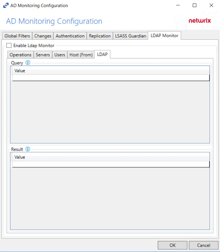 LDAP Tab in the LDAP Monitor Tab