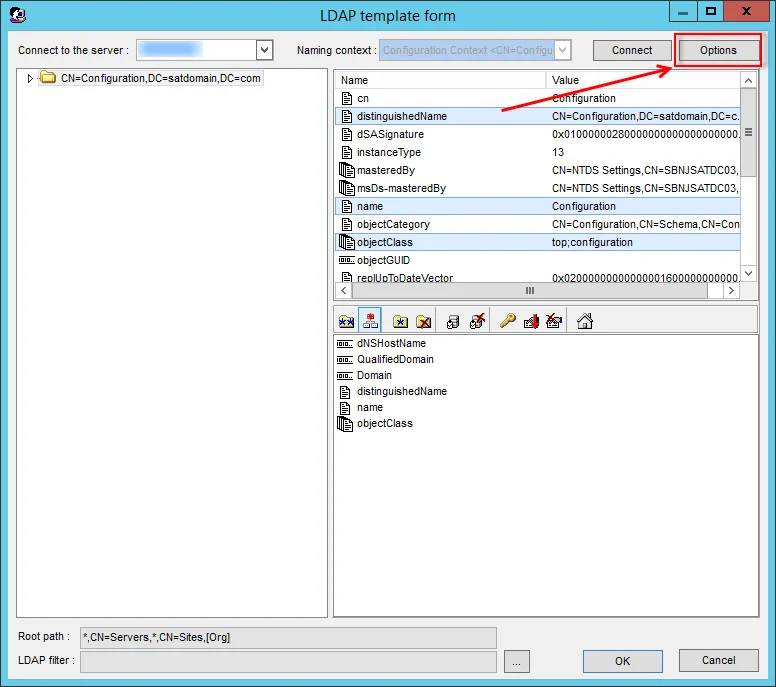 LDAP template form