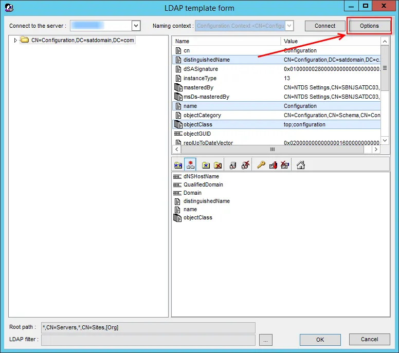 LDAP template form