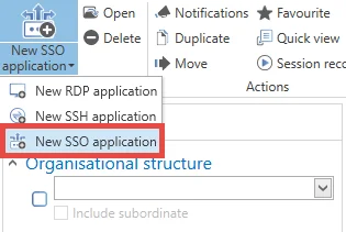new sso application