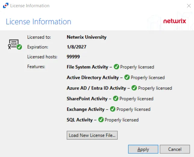 Activity Monitor License Information