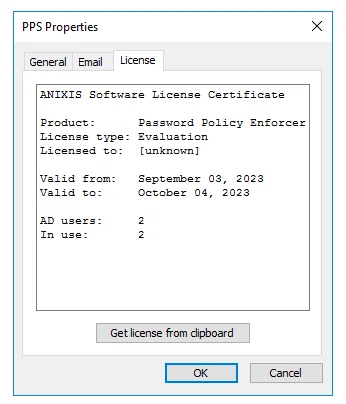 licensetab