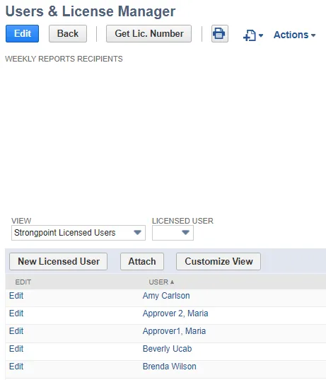Set View to Strongpoint Licensed Users