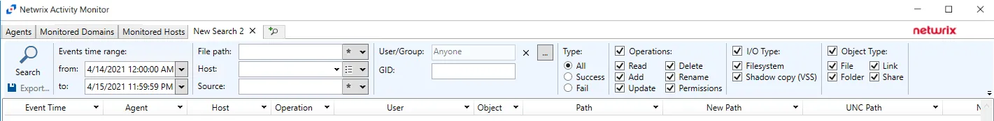 Linux Search Query