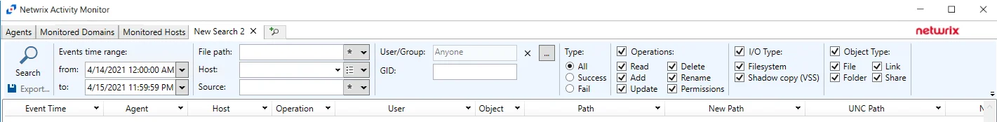 Linux Search Query