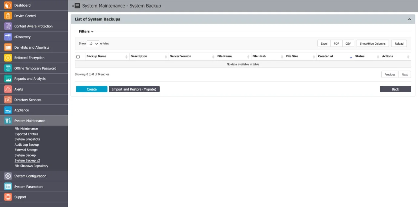 Allows you to make complete system backups