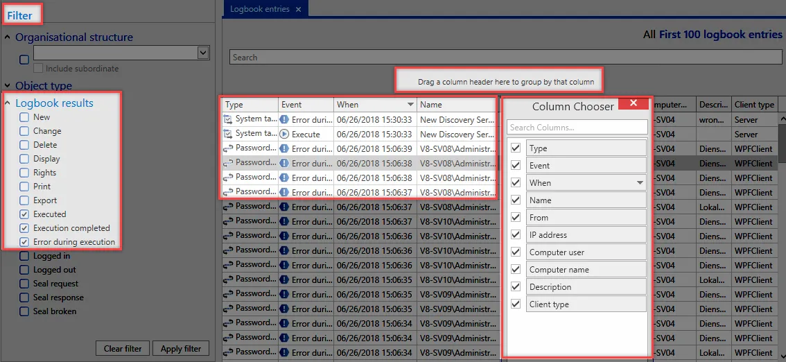 logbook entries
