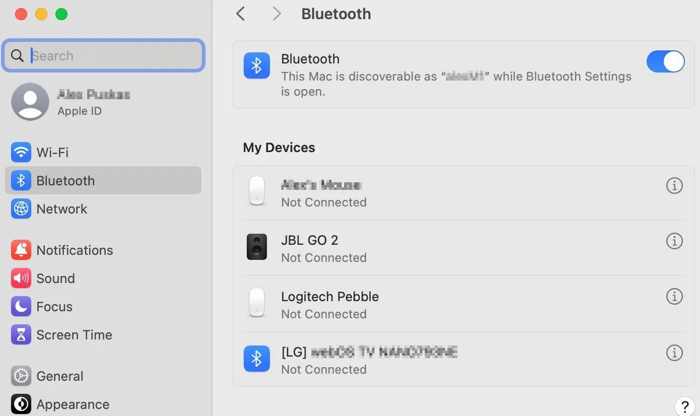 Bluetooth Device Management on Mac