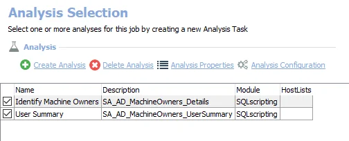 Analysis Tasks for the AD_MachineOwners Job