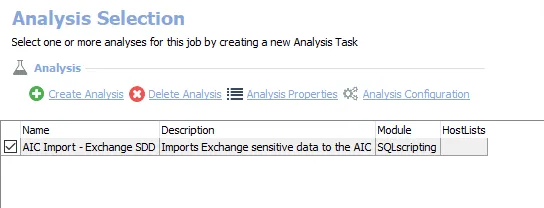 Analysis Tasks for the EX_Mailbox_SDD Job