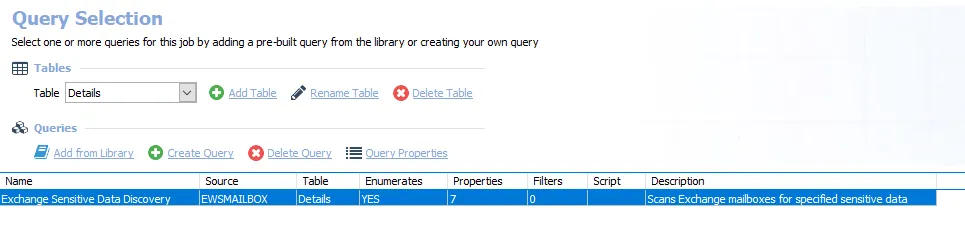 Queries for the EX_Mailbox_SDD Job